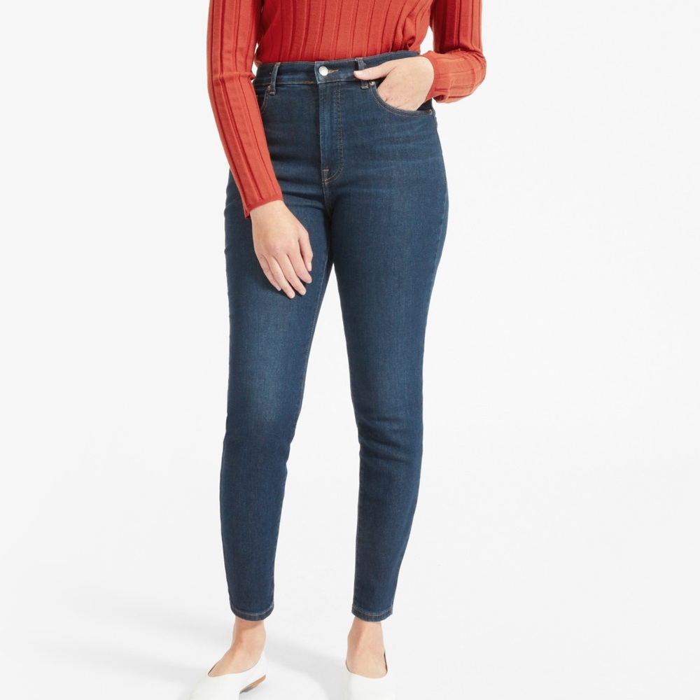 Authentic Stretch High-Rise Skinny Jeans - Dark Blue Wash
